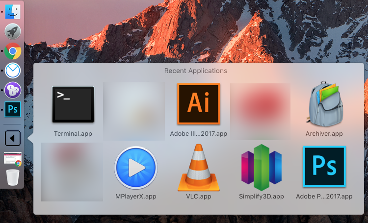 Add a Recent Items stack to the Dock